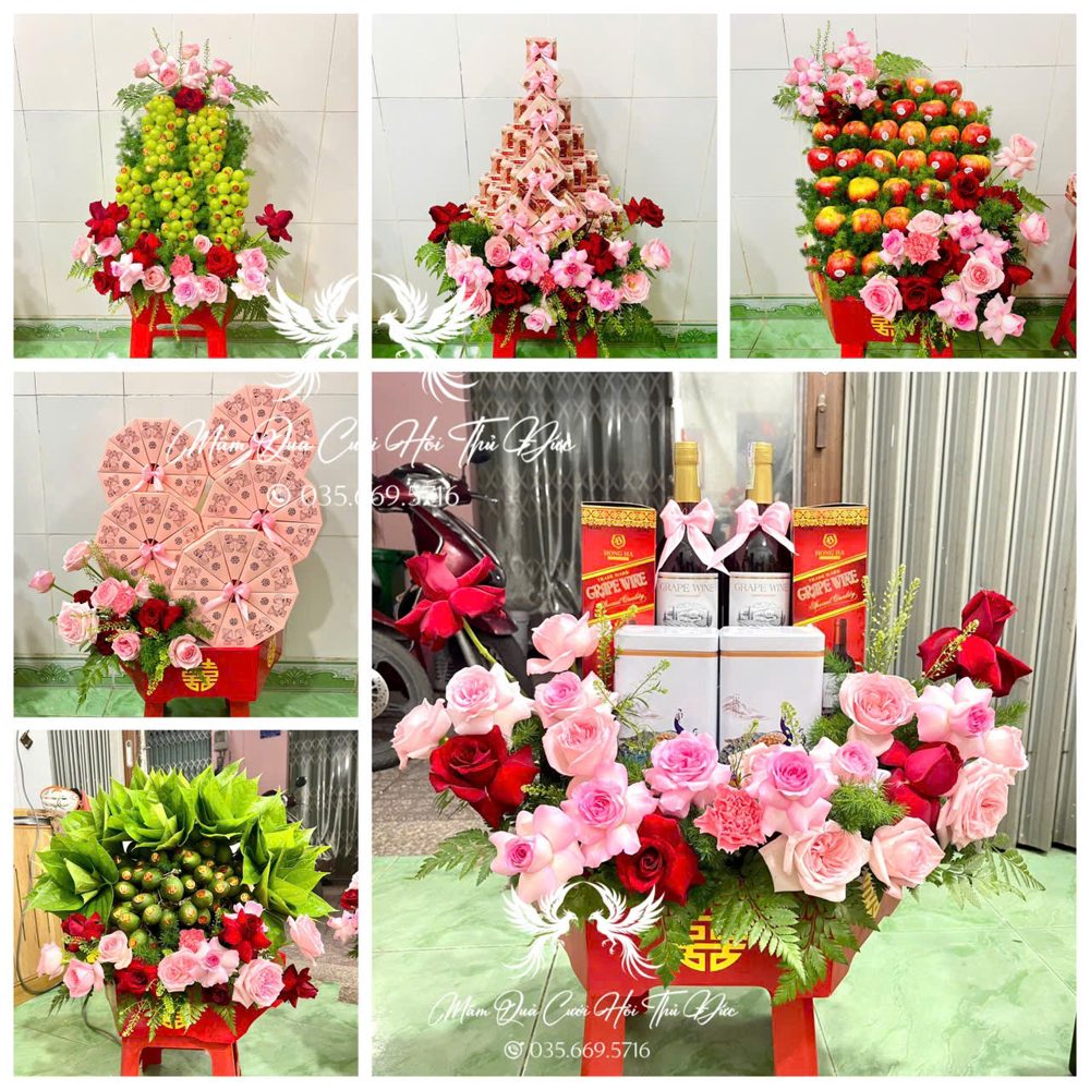 Set 06 mâm hiện đại tone hồng (MQHĐ-33)