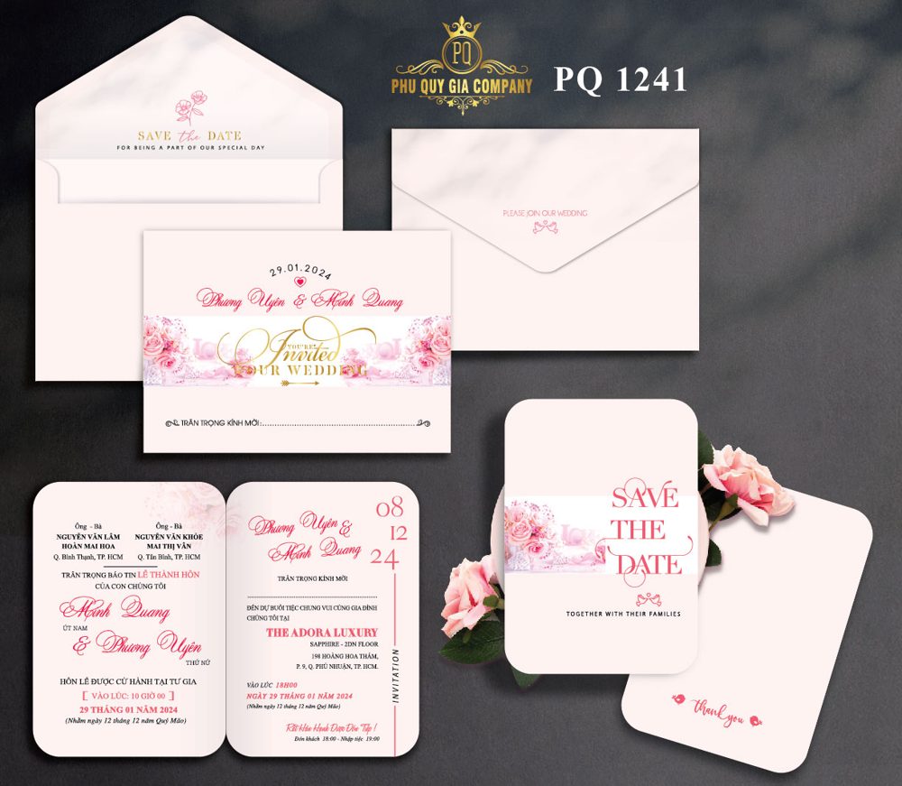 Thiệp hoa mẫu đơn tone hồng (PQ 1241)