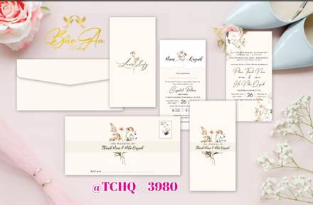 Thiệp Hàn Quốc kem cặp đôi chibi (STHQ 3980)