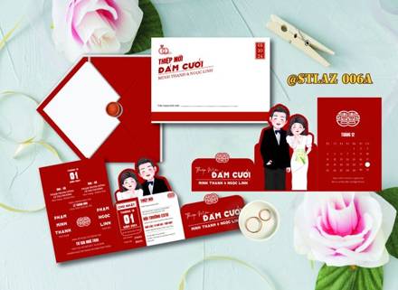 Thiệp 3D tone đỏ phong bì dấu sáp (STLAZ 006A)