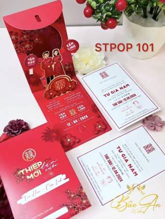 Thiệp Pop-up chữ Hỷ tone đỏ (STPOP101)