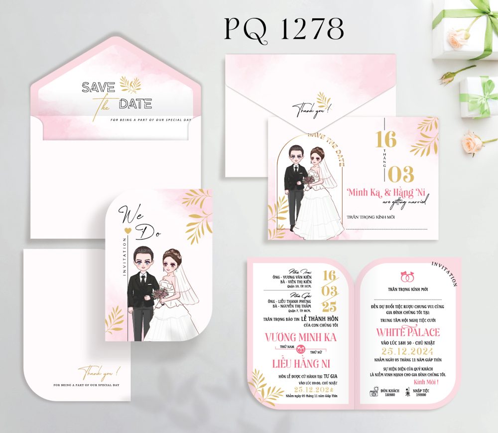 Thiệp chibi dâu rễ tone hồng (PQ 1278)