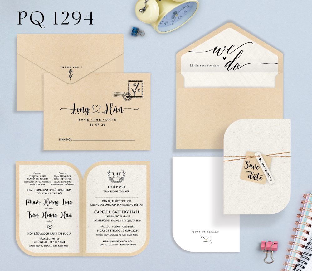 Thiệp giấy kraft (PQ 1294)